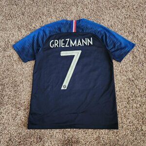 Griezmann #7 France Soccer Jersey Nike Dri-Fit 2018 World Cup Navy Blue